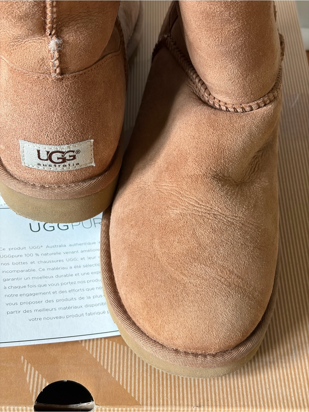 UGG Bailey Button Triplet Chestnut Suede Boot 1873 (9) - Picture 6 of 16